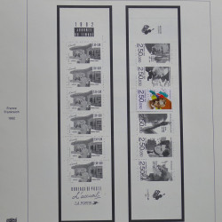Collection timbres de France 1990-1994 neufs** et oblitérés complet en album Safe.