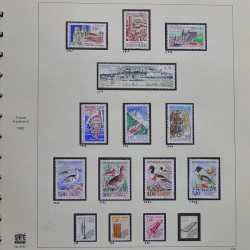 Collection timbres de France 1990-1994 neufs** et oblitérés complet en album Safe.