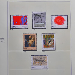 Collection timbres de France 1990-1994 neufs** et oblitérés complet en album Safe.