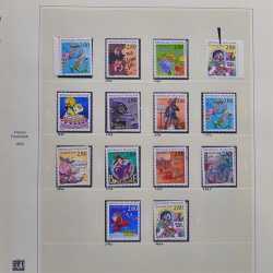 Collection timbres de France 1990-1994 neufs** et oblitérés complet en album Safe.