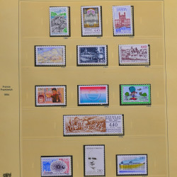 Collection timbres de France 1990-1994 neufs** et oblitérés complet en album Safe.
