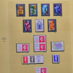 Collection timbres de France 1990-1994 neufs** et oblitérés complet en album Safe.