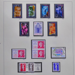 Collection timbres de France 1990-1994 neufs** et oblitérés complet en album Safe.