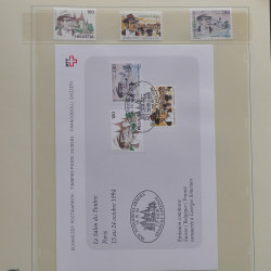 Collection timbres de France 1990-1994 neufs** et oblitérés complet en album Safe.