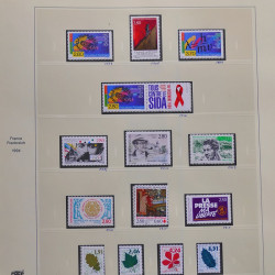Collection timbres de France 1990-1994 neufs** et oblitérés complet en album Safe.