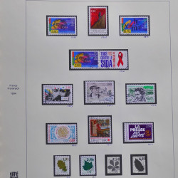 Collection timbres de France 1990-1994 neufs** et oblitérés complet en album Safe.