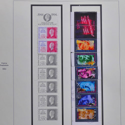 Collection timbres de France 1990-1994 neufs** et oblitérés complet en album Safe.