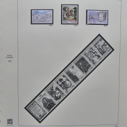 Collection timbres de France 1995-1998 neufs** et oblitérés complet en album Safe.
