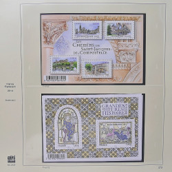 Collection timbres de France 2014-2016 neufs** et oblitérés en album Safe.
