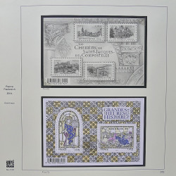 Collection timbres de France 2014-2016 neufs** et oblitérés en album Safe.