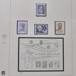 Collection timbres de France 2014-2016 neufs** et oblitérés en album Safe.