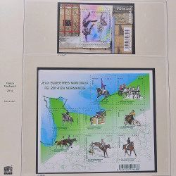 Collection timbres de France 2014-2016 neufs** et oblitérés en album Safe.