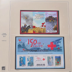 Collection timbres de France 2014-2016 neufs** et oblitérés en album Safe.