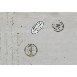 Empire non dentelé N°14B oblitéré cercle de points sur pli de Paris 1862.