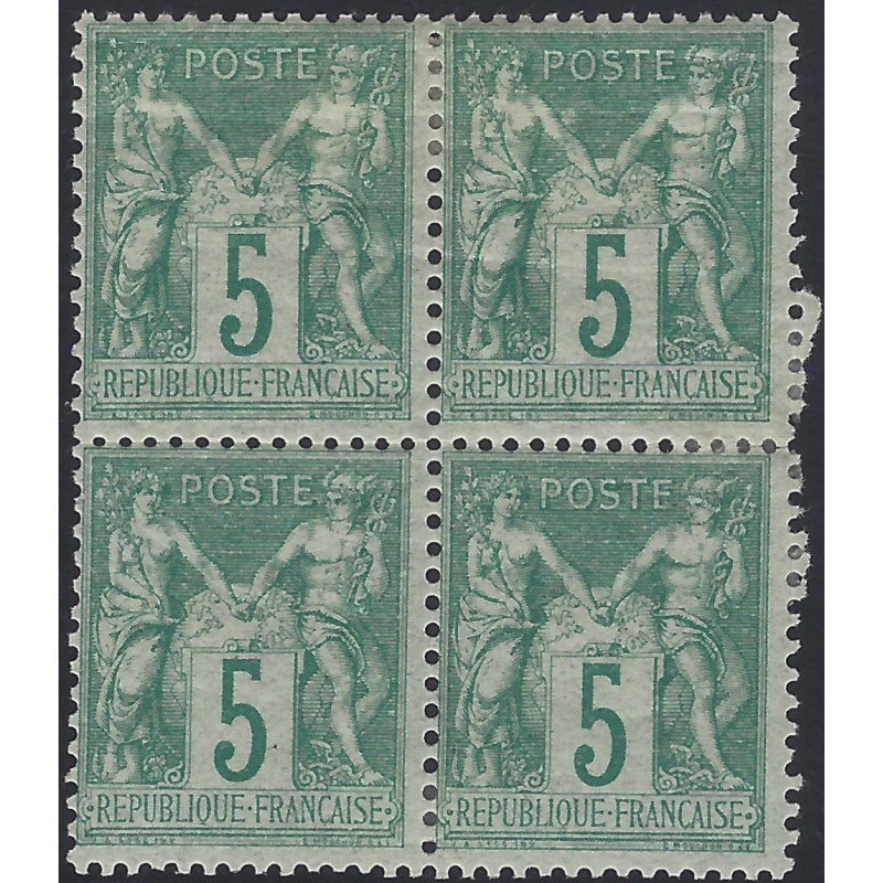 Sage timbre de France N°64 bloc de 4 neuf*, R.