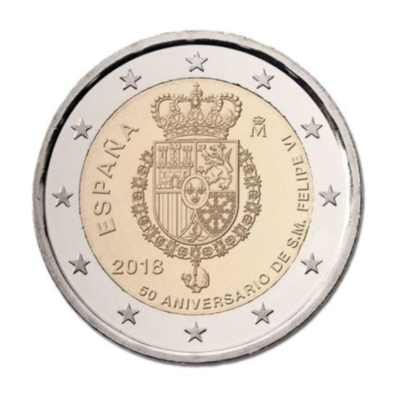 2 euros commémorative Espagne 2018 - Roi Felipe VI.