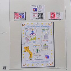 Collection timbres de France 1999-2000 neufs** et oblitérés complet en album Safe.
