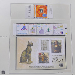 Collection timbres de France 1999-2000 neufs** et oblitérés complet en album Safe.
