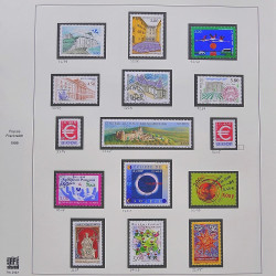 Collection timbres de France 1999-2000 neufs** et oblitérés complet en album Safe.
