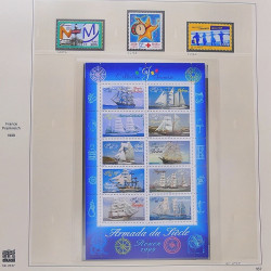 Collection timbres de France 1999-2000 neufs** et oblitérés complet en album Safe.