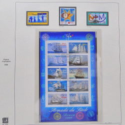 Collection timbres de France 1999-2000 neufs** et oblitérés complet en album Safe.