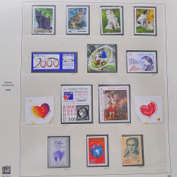 Collection timbres de France 1999-2000 neufs** et oblitérés complet en album Safe.