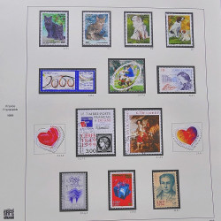 Collection timbres de France 1999-2000 neufs** et oblitérés complet en album Safe.