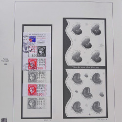 Collection timbres de France 1999-2000 neufs** et oblitérés complet en album Safe.