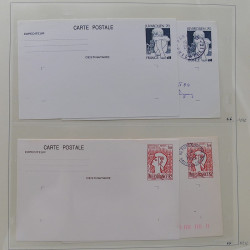 Collection d'entiers postaux, aérogrammes de France en 2 albums.