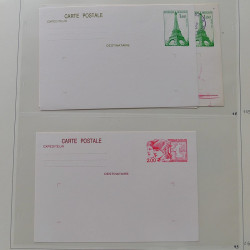 Collection d'entiers postaux, aérogrammes de France en 2 albums.