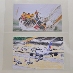 Collection d'entiers postaux, aérogrammes de France en 2 albums.