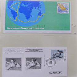 Collection d'entiers postaux, aérogrammes de France en 2 albums.