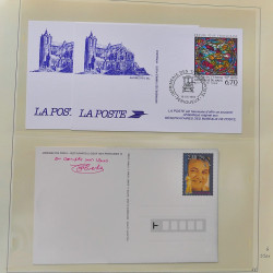 Collection d'entiers postaux, aérogrammes de France en 2 albums.