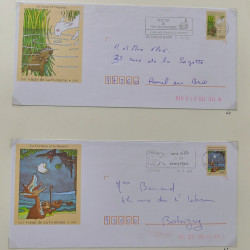 Collection d'entiers postaux, aérogrammes de France en 2 albums.