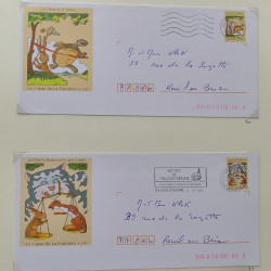 Collection d'entiers postaux, aérogrammes de France en 2 albums.