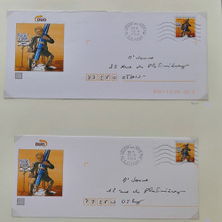 Collection d'entiers postaux, aérogrammes de France en 2 albums.