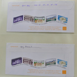 Collection d'entiers postaux, aérogrammes de France en 2 albums.