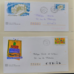 Collection d'entiers postaux, aérogrammes de France en 2 albums.