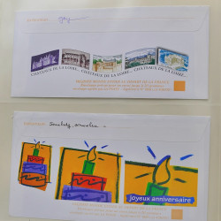 Collection d'entiers postaux, aérogrammes de France en 2 albums.