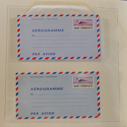 Collection d'entiers postaux, aérogrammes de France en 2 albums.