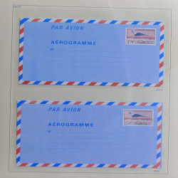 Collection d'entiers postaux, aérogrammes de France en 2 albums.