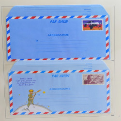 Collection d'entiers postaux, aérogrammes de France en 2 albums.