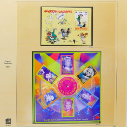 Collection timbres de France 2001-2002 neufs** et oblitérés complet en album Safe.