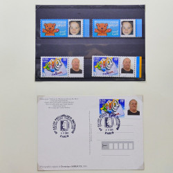 Collection timbres de France 2001-2002 neufs** et oblitérés complet en album Safe.