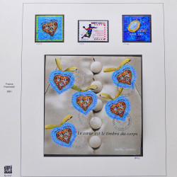 Collection timbres de France 2001-2002 neufs** et oblitérés complet en album Safe.