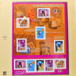 Collection timbres de France 2001-2002 neufs** et oblitérés complet en album Safe.