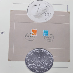 Collection timbres de France 2001-2002 neufs** et oblitérés complet en album Safe.