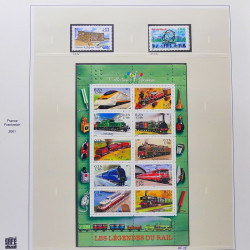 Collection timbres de France 2001-2002 neufs** et oblitérés complet en album Safe.