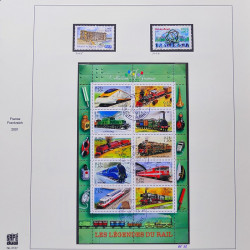 Collection timbres de France 2001-2002 neufs** et oblitérés complet en album Safe.