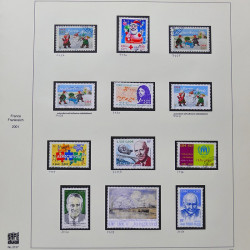 Collection timbres de France 2001-2002 neufs** et oblitérés complet en album Safe.
